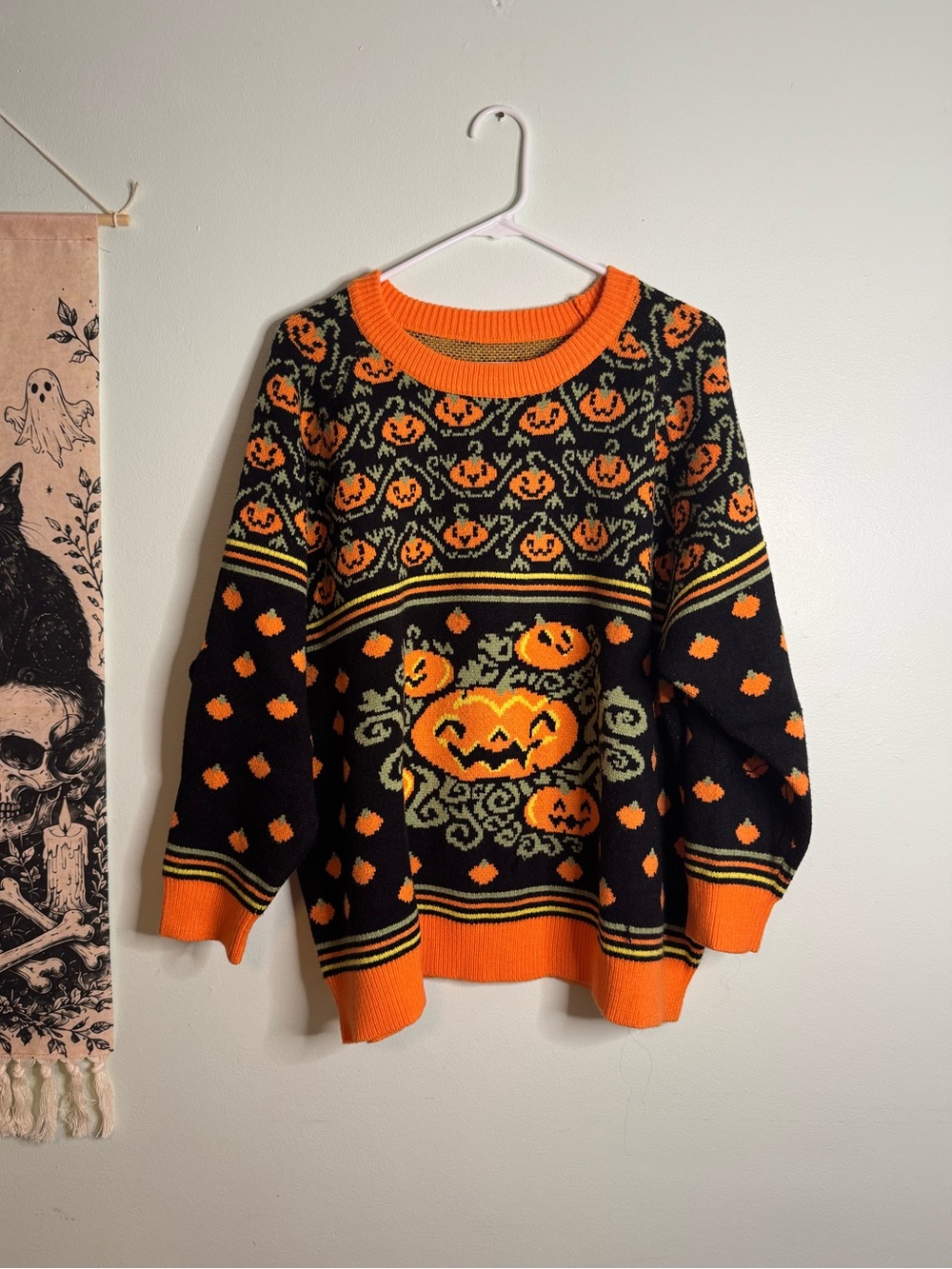 Halloween Pumpkin Knit Sweater (2XL)
